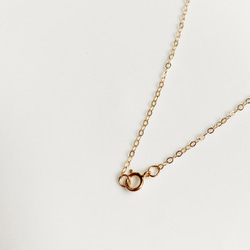 【カランコエの雫】14KGF アクアマリン ペアシェイプ ネックレス 6枚目の画像