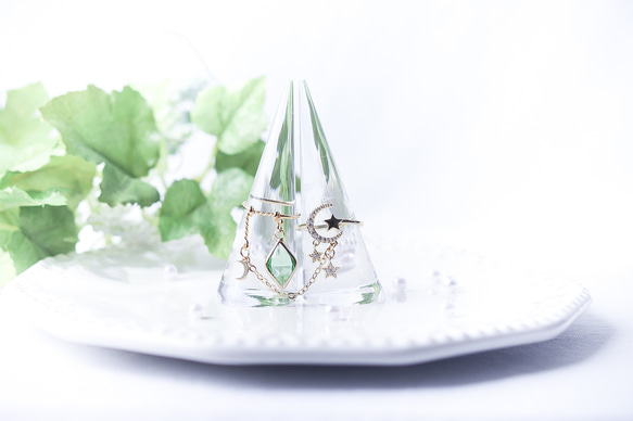 【365日企画】4/9誕生日カラー 『黄昏の小陽(ウォールフラワー）』ガラスアクセサリー 8枚目の画像