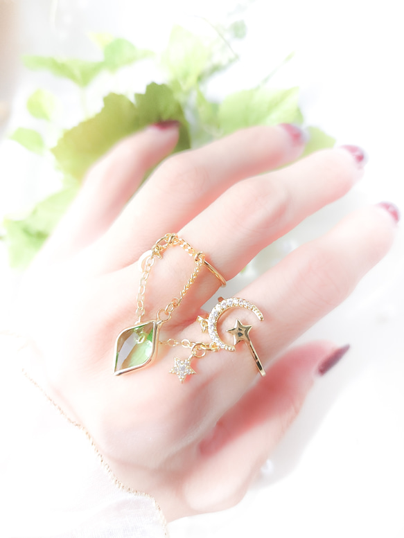 【365日企画】4/9誕生日カラー 『黄昏の小陽(ウォールフラワー）』ガラスアクセサリー 9枚目の画像