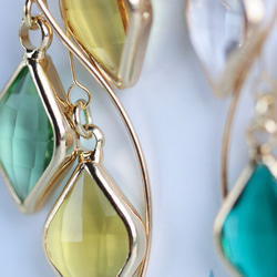 【365日企画】4/9誕生日カラー 『黄昏の小陽(ウォールフラワー）』ガラスアクセサリー 2枚目の画像