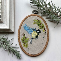 受注製作》椿 winter garden 刺繍タペストリー タペストリー・壁掛け L