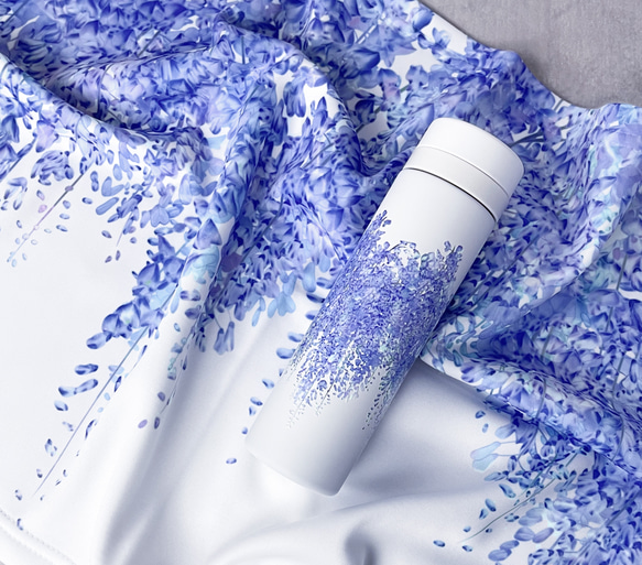 \ 母の日早割 /- 藤 - ステンレスボトル&スムースブランケットセット〈送料無料〉 1枚目の画像