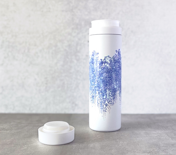 \ 母の日早割 /- 藤 - ステンレスボトル&スムースブランケットセット〈送料無料〉 4枚目の画像