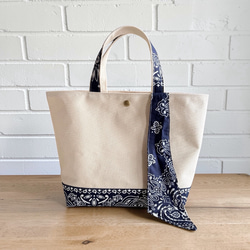 《受注制作》17色から選べる　ハバハンク　バンダナリメイクトートバッグ　Mサイズ　送料無料 11枚目の画像