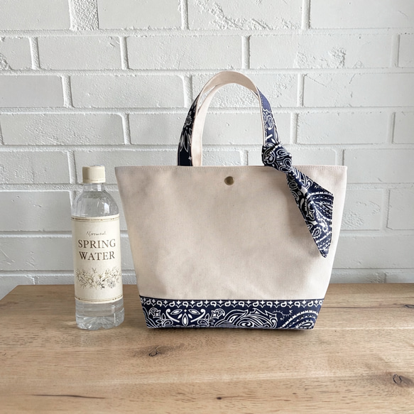 《受注制作》17色から選べる　ハバハンク　バンダナリメイクトートバッグ　Mサイズ　送料無料 7枚目の画像