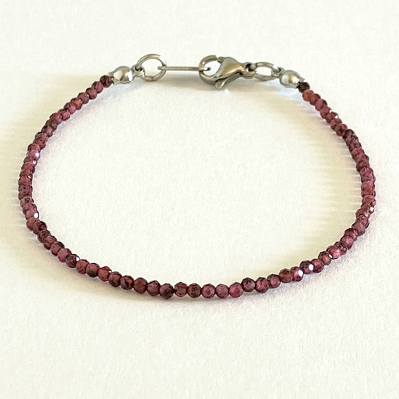 ガーネット 16cm ブレスレット 8枚目の画像