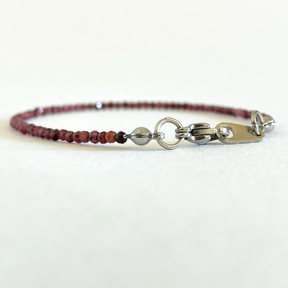 ガーネット 16cm ブレスレット 3枚目の画像