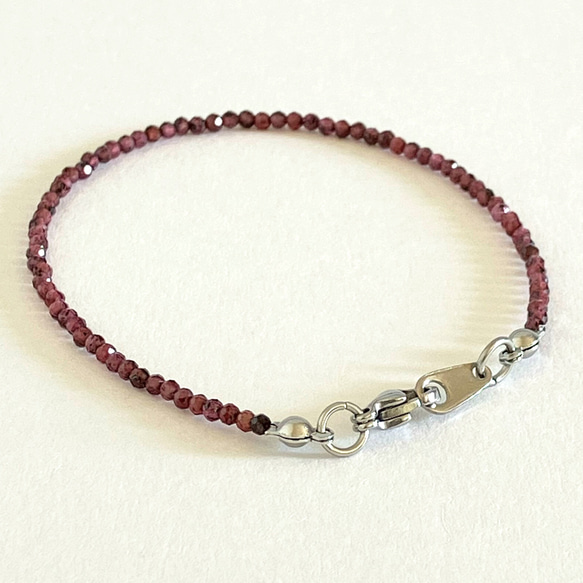ガーネット 16cm ブレスレット 9枚目の画像