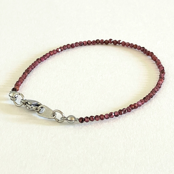 ガーネット 16cm ブレスレット 10枚目の画像