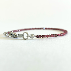 ガーネット 16cm ブレスレット 4枚目の画像