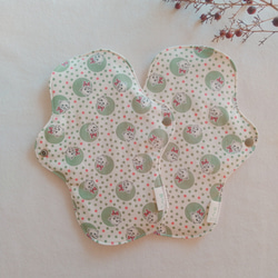 【布ナプキン】無添加ネル&ガーゼ レトロなねこ柄 23cm 2枚セット 3枚目の画像