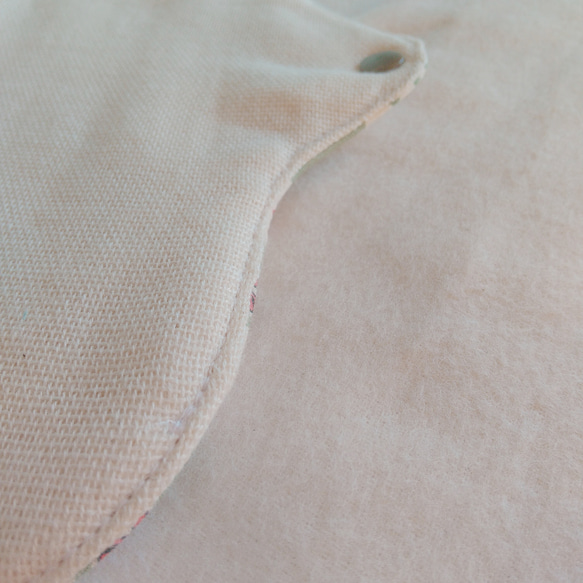 【布ナプキン】無添加ネル&ガーゼ レトロなねこ柄 23cm 2枚セット 6枚目の画像