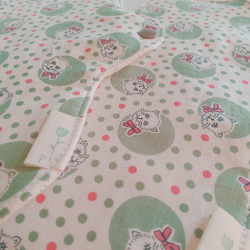 【布ナプキン】無添加ネル&ガーゼ レトロなねこ柄 23cm 2枚セット 5枚目の画像