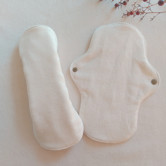 【布ナプキン】無添加ネル&ガーゼ レトロなねこ柄 23cm 2枚セット 2枚目の画像