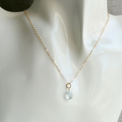 14KGF アクアマリン ピアス＆ネックレスセット 8枚目の画像