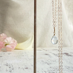 14KGF アクアマリン ピアス＆ネックレスセット 10枚目の画像