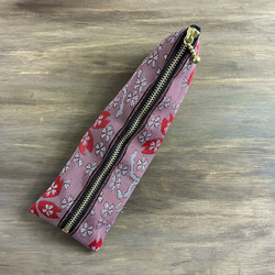 畳縁　笔盒　日式　櫻花盛開　紅色的櫻花 第2張的照片