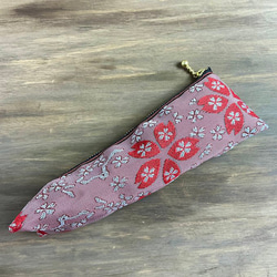 畳縁　笔盒　日式　櫻花盛開　紅色的櫻花 第4張的照片