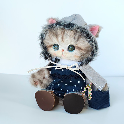 アートドール 作家 ぬいぐるみ 猫 セット ハンドメイド 国内 アーティスト 猫のアートドール ぬいぐるみ malta 通販 20515547｜Creema(クリーマ