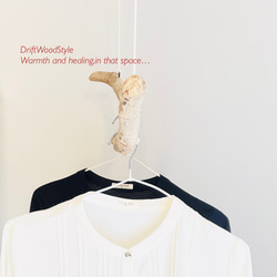 80ｃｍサイズのシンプルな流木のハンガーラック 衣装掛け ハンギング 吊り下げ N14 4枚目の画像