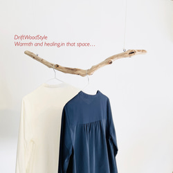 80ｃｍサイズのシンプルな流木のハンガーラック 衣装掛け ハンギング 吊り下げ N14 6枚目の画像