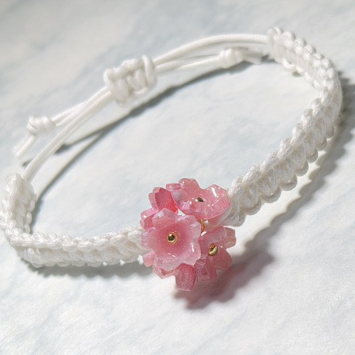 ワックスコードブレスレット(桜) ブレスレット もうちゃん 通販