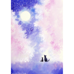 原画】庭園の風景（水彩画/額無し）☆送料無料 風景画 新緑 絵画