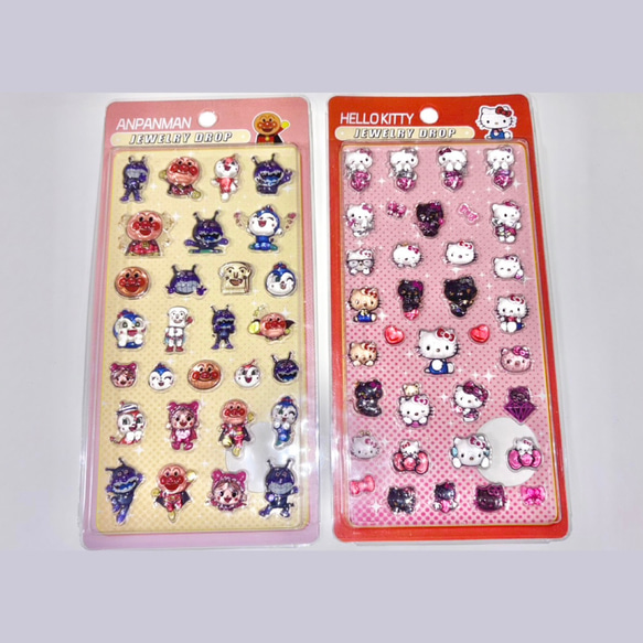 アンパンマン ジュエリードロップ & サンリオ3Dステッカー SALE】アンパンマン サンリオ ぷっくり ジュエリードロップ 硬い樹脂