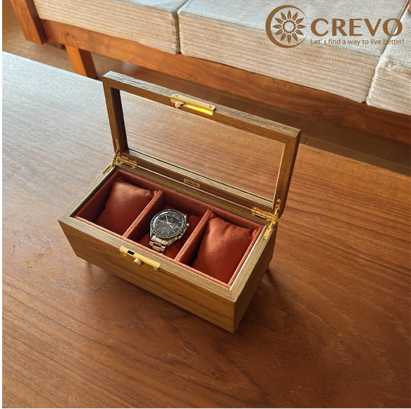 ☆新商品☆ 木製 鍵付ウォッチケース3本用【WATCHcase-3-lock series