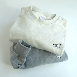 雙色刺繡 9.7 盎司衛衣 <達爾馬提亞犬> 第4張的照片
