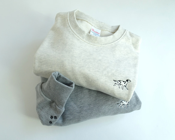雙色刺繡 9.7 盎司衛衣 <達爾馬提亞犬> 第4張的照片