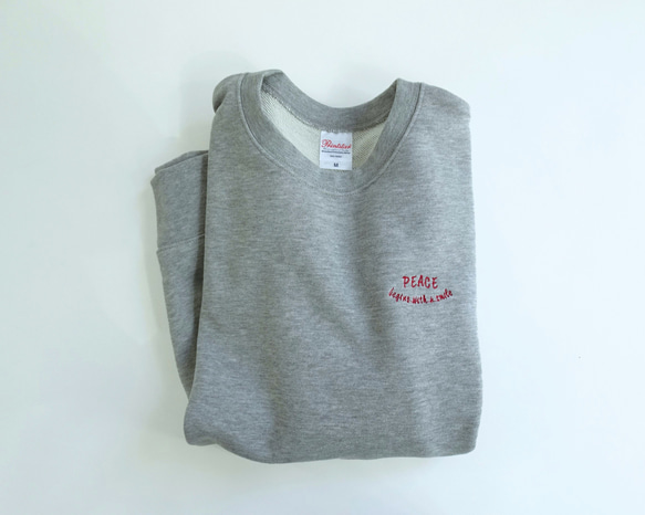 雙色刺繡 9.7 盎司衛衣＜和平＞ 第1張的照片