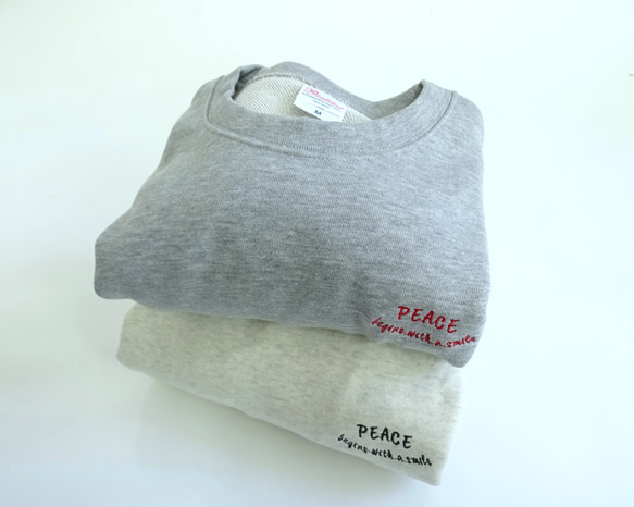 雙色刺繡 9.7 盎司衛衣＜和平＞ 第2張的照片