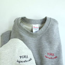 雙色刺繡 9.7 盎司衛衣＜和平＞ 第5張的照片
