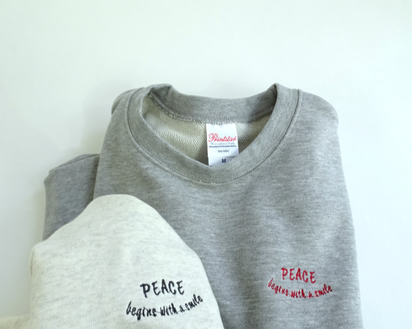雙色刺繡 9.7 盎司衛衣＜和平＞ 第5張的照片