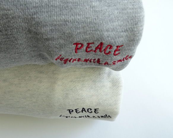 雙色刺繡 9.7 盎司衛衣＜和平＞ 第4張的照片