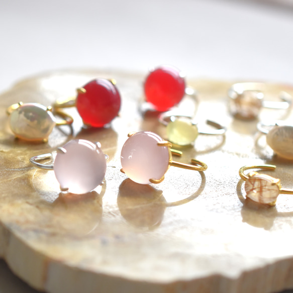 春季新品【低致敏性】銀色和醫用級不銹鋼大號淡水珍珠橢圓形戒指 第16張的照片