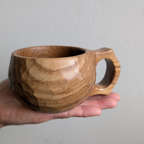 ドリップスタンド【槐（えんじゅ）】工芸作家さんの手作り品 槐（エンジュ）の一木彫りコーヒーカップ マグカップ 良岳 通販