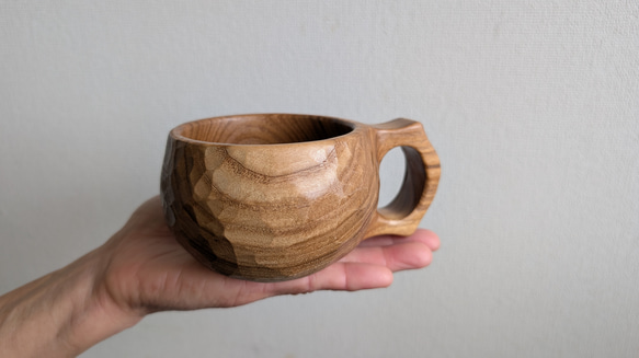 ドリップスタンド【槐（えんじゅ）】工芸作家さんの手作り品 槐（エンジュ）の一木彫りコーヒーカップ マグカップ 良岳 通販
