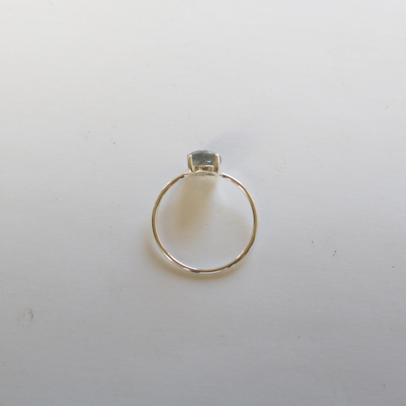 （獨一無二 • 925銀）寶石級拉長石橢圓形銀戒指（8*6毫米，11號） 第9張的照片