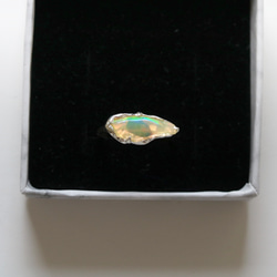 （獨一無二，925銀）巴洛克蛋白石銀戒指（15*6毫米，11號） 第5張的照片