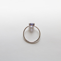 （925銀）寶石級堇青石刻面銀戒指（6毫米） 第7張的照片