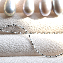 春季新品【自選款式】大號 AAAA 級灰色銀色淡水珍珠吊墜醫用級不銹鋼項鍊 第9張的照片