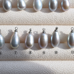 春季新品【自選款式】大號 AAAA 級灰色銀色淡水珍珠吊墜醫用級不銹鋼項鍊 第5張的照片