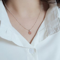 925純銀 澄月光石 細麻花邊 爪鑲 項鍊 (2種鍊型可選) 免費送禮包裝 第8張的照片