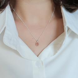 925純銀 澄月光石 細麻花邊 爪鑲 項鍊 (2種鍊型可選) 免費送禮包裝 第17張的照片