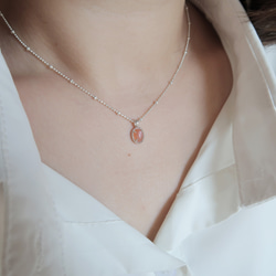 925純銀 澄月光石 細麻花邊 爪鑲 項鍊 (2種鍊型可選) 免費送禮包裝 第7張的照片