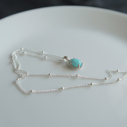 925純銀 拉利瑪 細麻花邊 爪鑲 項鍊 (2種鍊型可選) 免費送禮包裝 第12張的照片