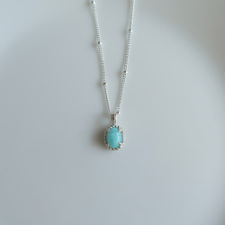 925純銀 拉利瑪 細麻花邊 爪鑲 項鍊 (2種鍊型可選) 免費送禮包裝 第11張的照片