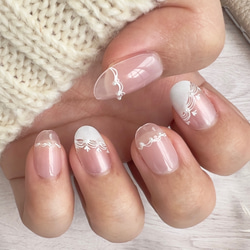 ぷっくり マグネット ニュアンスネイル(左右対称) ネイルチップ（つけ